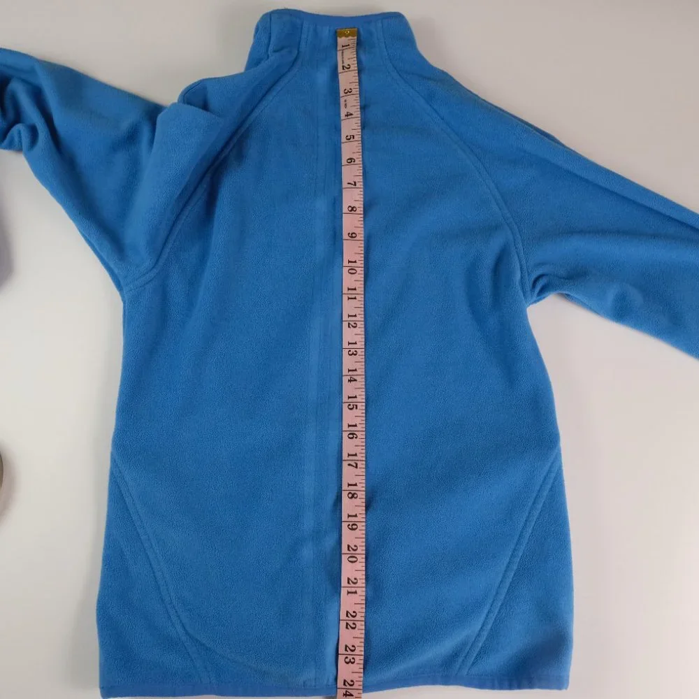 Adidas Jacket Pullover Women’s Size Small Fleece Quarter Zip Blue - Picture 9 of 11